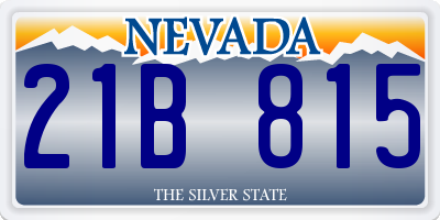 NV license plate 21B815