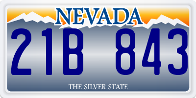 NV license plate 21B843