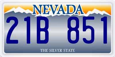 NV license plate 21B851