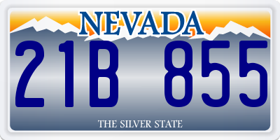 NV license plate 21B855