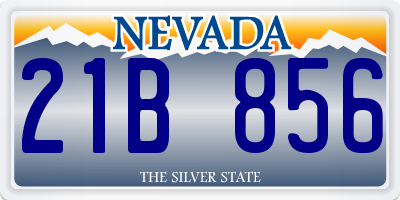 NV license plate 21B856