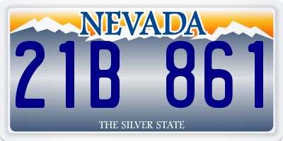 NV license plate 21B861