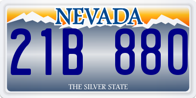 NV license plate 21B880