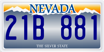 NV license plate 21B881