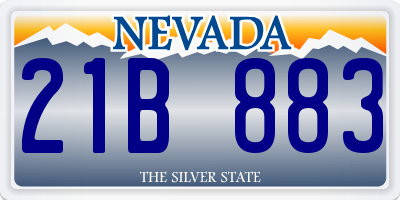 NV license plate 21B883