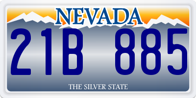 NV license plate 21B885