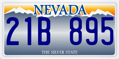 NV license plate 21B895