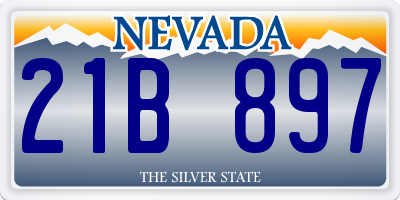 NV license plate 21B897