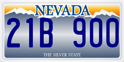 NV license plate 21B900