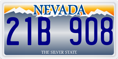 NV license plate 21B908