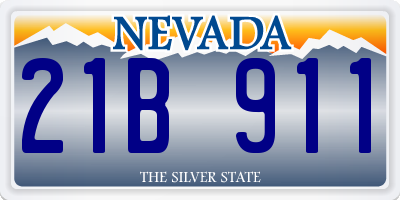 NV license plate 21B911