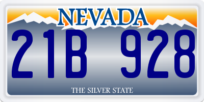 NV license plate 21B928