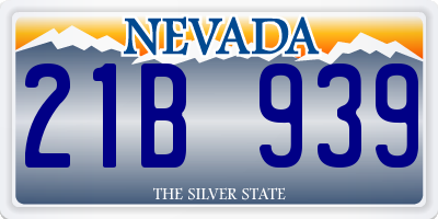 NV license plate 21B939