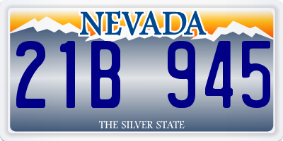 NV license plate 21B945