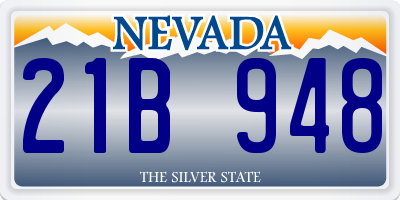 NV license plate 21B948