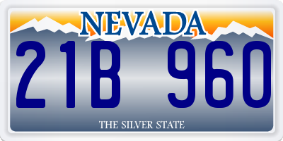 NV license plate 21B960