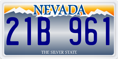 NV license plate 21B961
