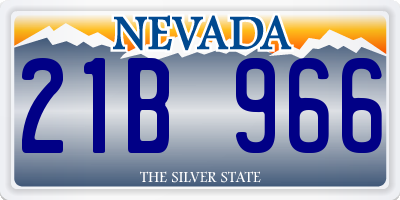 NV license plate 21B966