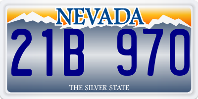 NV license plate 21B970