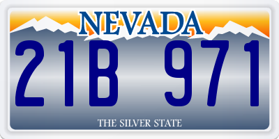 NV license plate 21B971