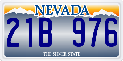 NV license plate 21B976