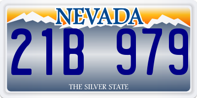 NV license plate 21B979