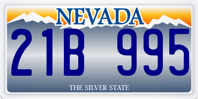 NV license plate 21B995