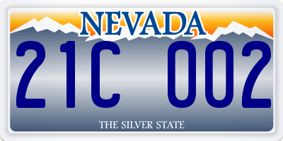 NV license plate 21C002