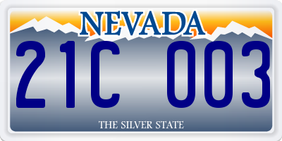 NV license plate 21C003