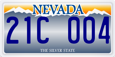 NV license plate 21C004