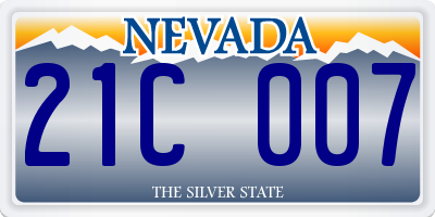 NV license plate 21C007