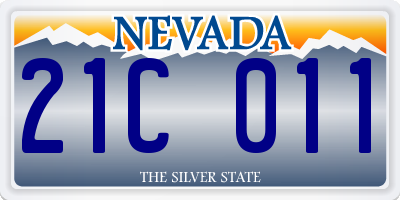 NV license plate 21C011