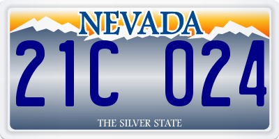 NV license plate 21C024