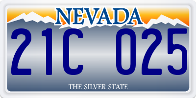 NV license plate 21C025