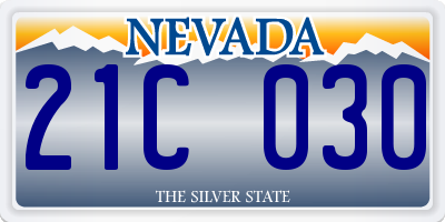 NV license plate 21C030