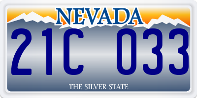 NV license plate 21C033