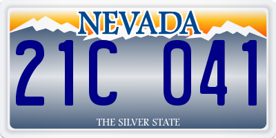 NV license plate 21C041