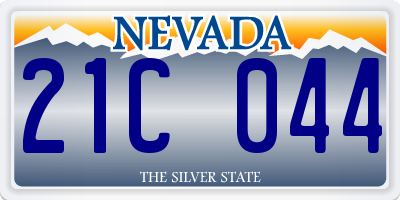 NV license plate 21C044
