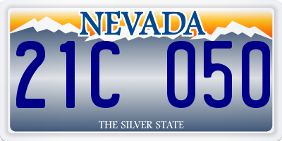 NV license plate 21C050