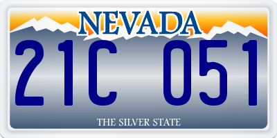 NV license plate 21C051