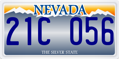 NV license plate 21C056