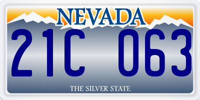 NV license plate 21C063