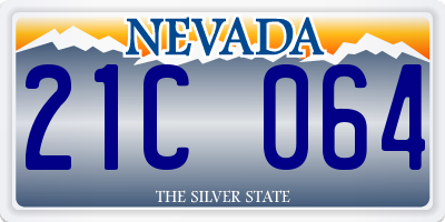 NV license plate 21C064