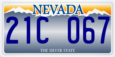 NV license plate 21C067