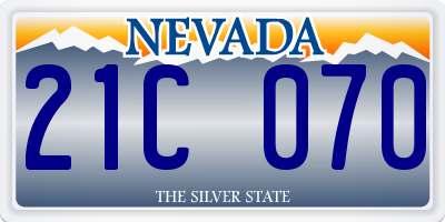 NV license plate 21C070