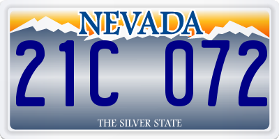 NV license plate 21C072