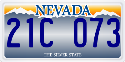 NV license plate 21C073