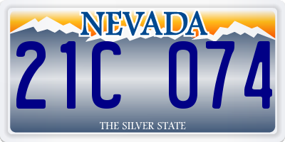 NV license plate 21C074