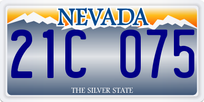 NV license plate 21C075