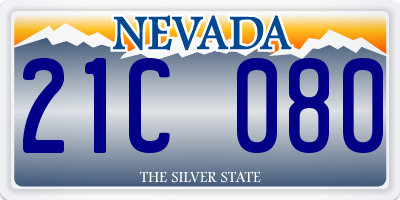 NV license plate 21C080